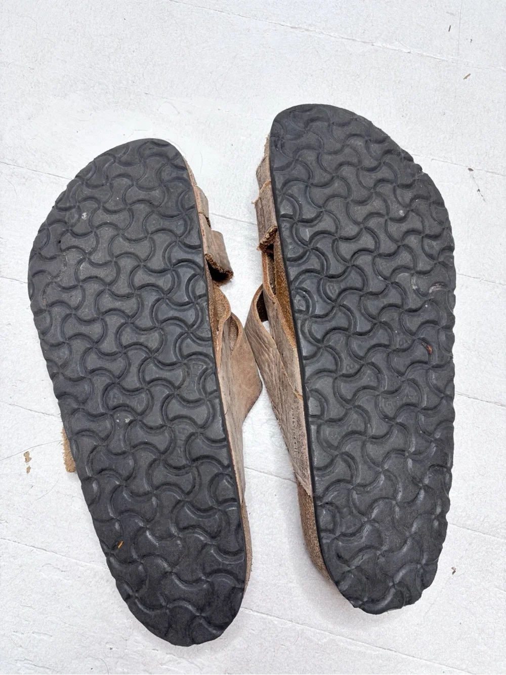 Birkenstock Lugano Rustic Oiled Leather Criss Cross Sandals Brown Size 45 Reg